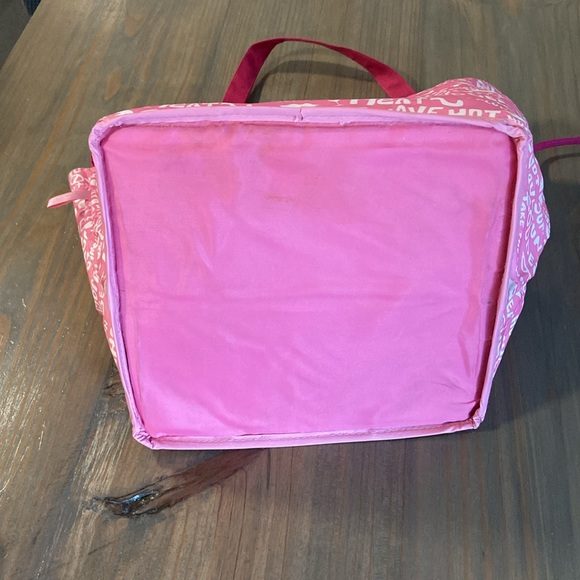 Lancome Pink Striped Canvas Beach Book Tote Lined Bag - Picture 10 of 12